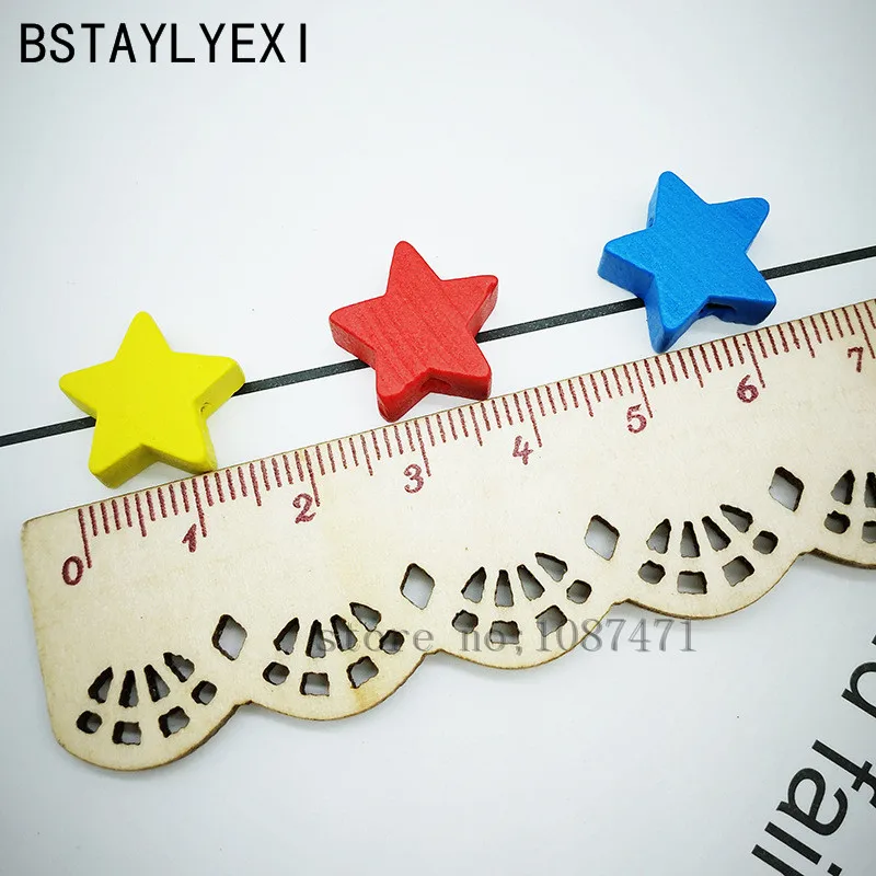 Деревянные бусины 5 звезд разные цвета|accessories accessories|accessories diyaccessories miniature |