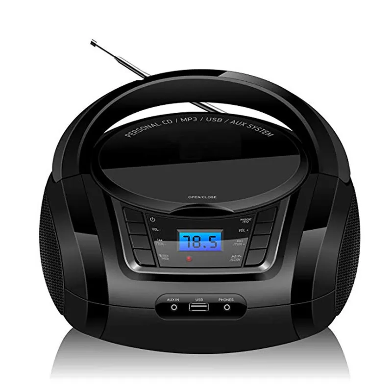 Bluetooth CD плеер LONPOO портативный проигрыватель USB стерео сабвуфер динамик FM радио AUX
