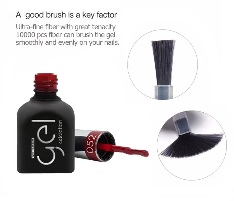 new Gel Addiction 108 colors soak off UV/LED gel polish base and top coat 12ml You can choose 6 different colors