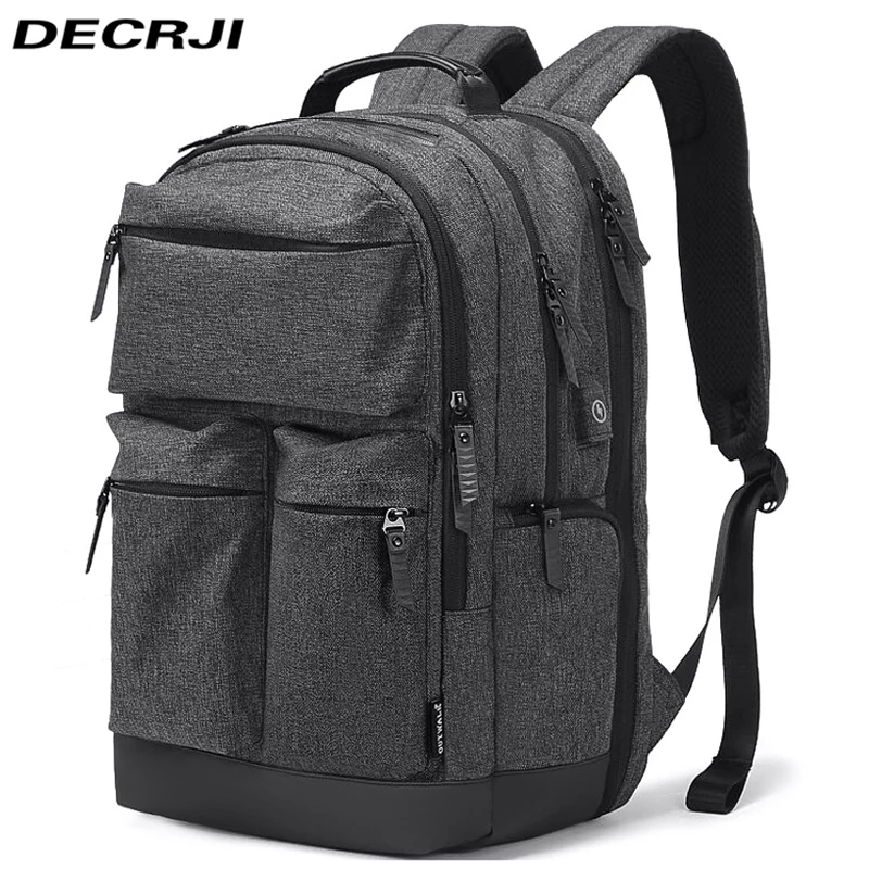 

DECRJI Casual Oxford USB Charging Men Backpack For for Laptop Bag Large Capacity Waterproof Male Travel Backpack Escolar Mochila