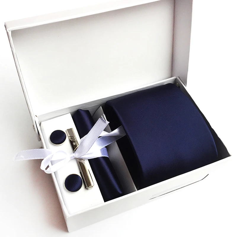 Классические черные наборы галстуков для шеи Шелковый жаккардовый тканый