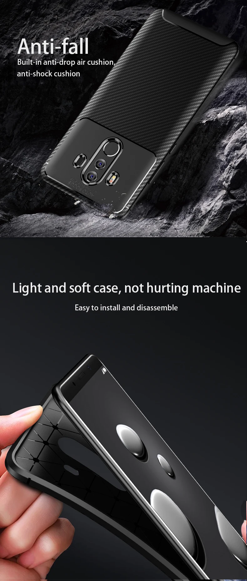 Для huawei mate 10 lite/20 lite/mate 10 Pro/mate 20 Pro Чехол Роскошная Тонкая Броня Защита из углеродного волокна Мягкий чехол honor 8x Max