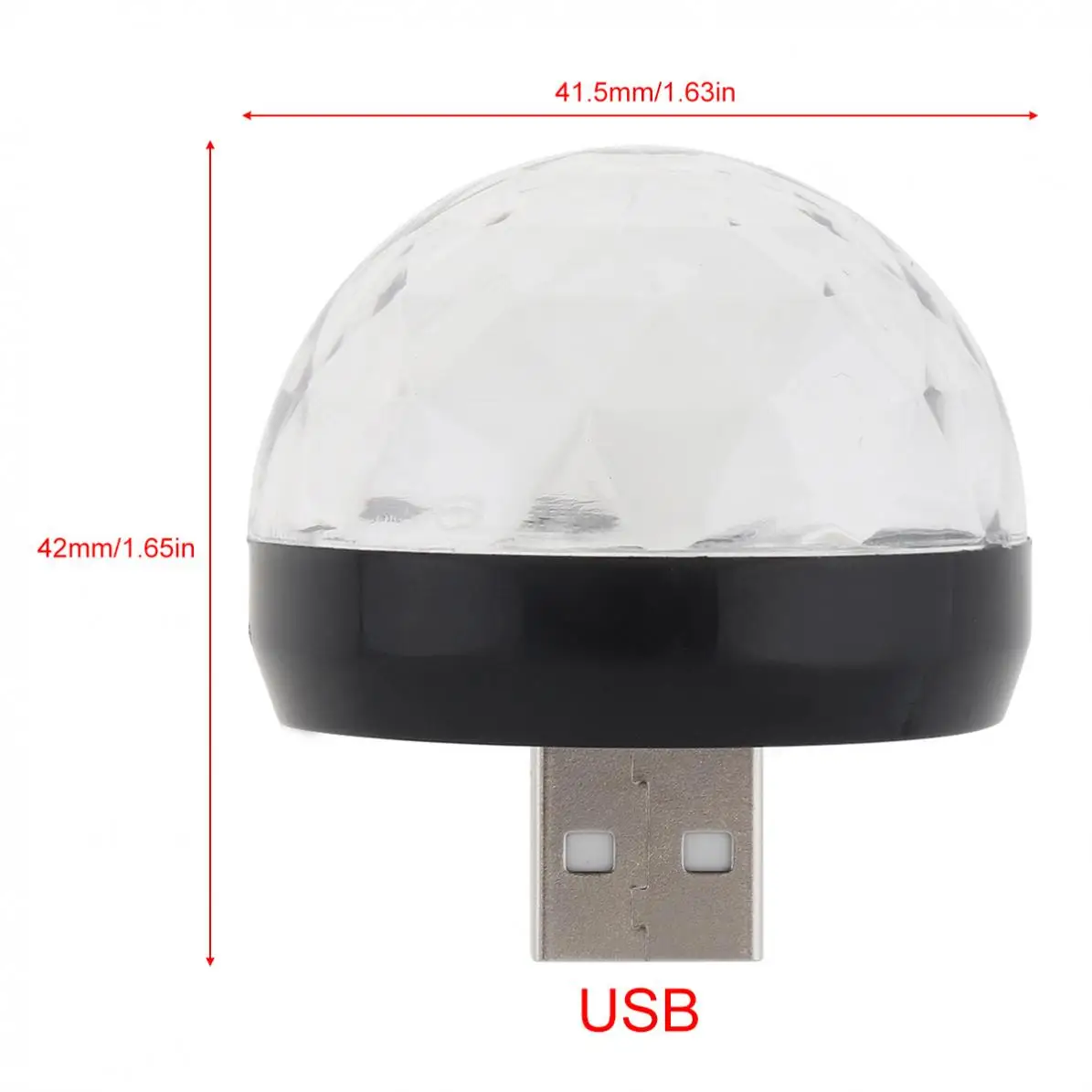 4 Вт Mini USB светодиодный звуковой активсветильник свет Хрустальный волшебный шар