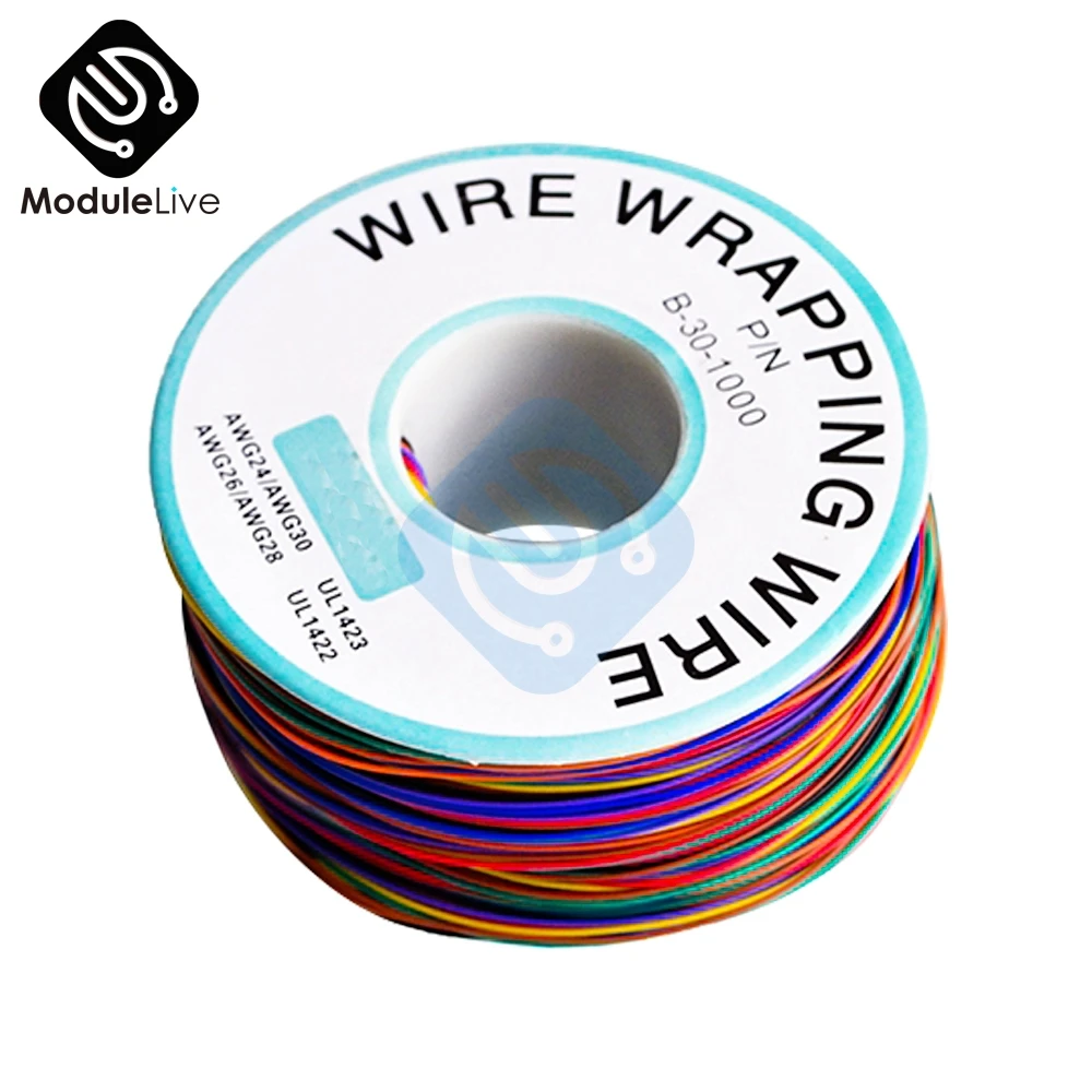 Кабель для упаковки 280 м 30 AWG B-30-1000 AWG30 кабель макет перемычка цветная изоляция изоляционная 8 цветов