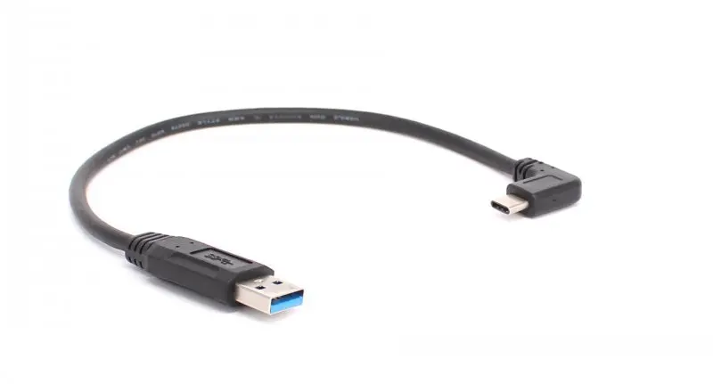 90 градусов кабель USB 3 0 тип A папа к 1 Тип C Мужской Угол синхронизации и зарядки