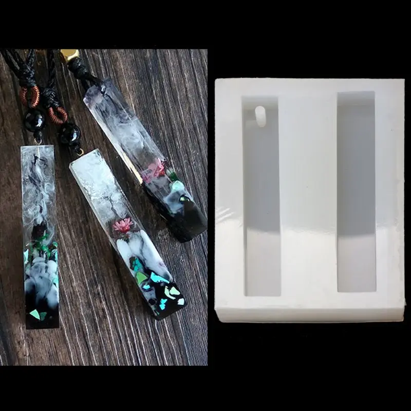Прямоугольник Бар смолы силиконовые формы эпоксидной смолы DIY кулон изготовление ювелирных изделий Инструменты