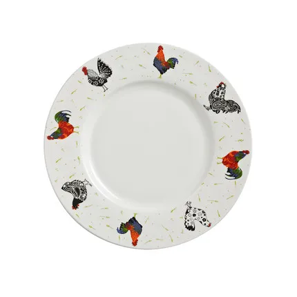 10inch plate Британская Изысканная костяного фарфора, десертные тарелки, королевская качественная посуда, креативное западное блюдо, стейк, салат, Фруктовая тарелка, большой диск - Цвет: 10inch plate