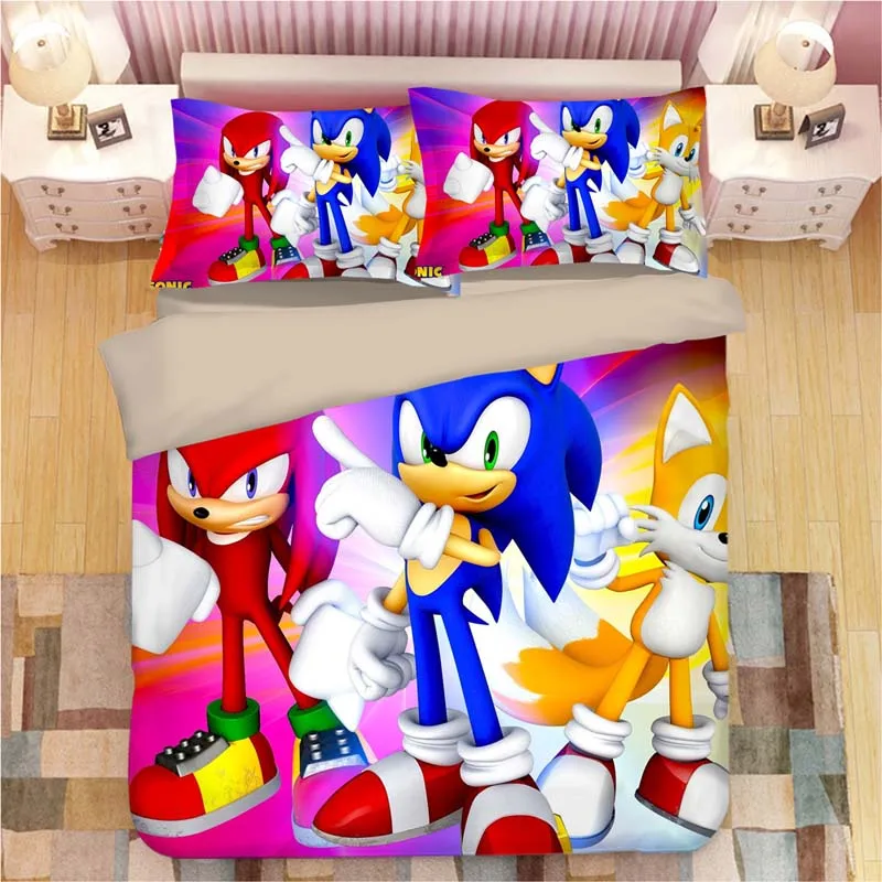 6 Sonic The Hed Комплект постельного белья Super Mario Bros пододеяльники наволочки, домашний текстиль постельное белье Комплект постельного белья s постельное белье - Цвет: 6