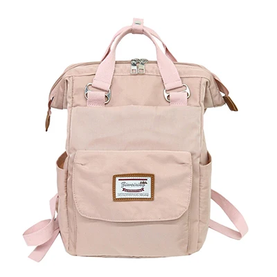 Pink Harajuku, Холщовый женский рюкзак, для девочек, милые школьные сумки, для подростков, для путешествий, для студентов, Mochila Bolsa, вместительный рюкзак, летний - Цвет: Pink