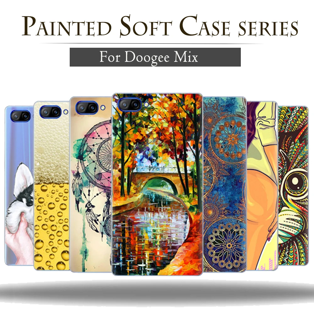 Aierwill Мягкий Чехол Для Doogee Mix чехол 5 &quotТПУ Мультфильм Живопись Силиконовая задняя