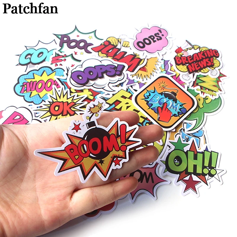 Patchfan 40 шт. текстовое сообщение письмо Забавный креативный значок DIY стикер мультяшка стиль для DIY PC настенный телефон Скрапбукинг альбом A2144