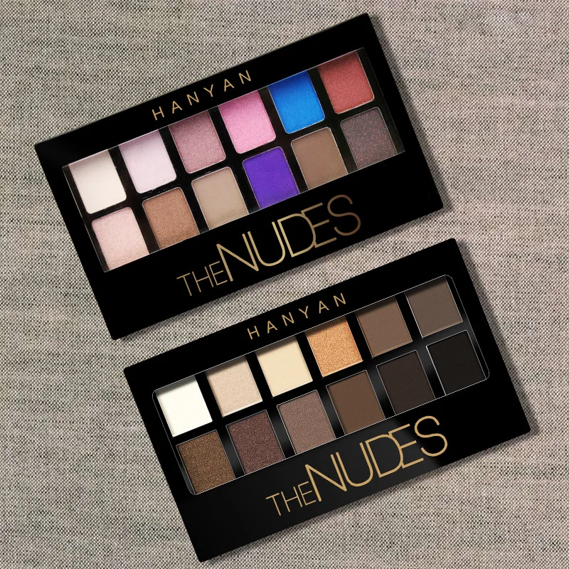 12 цветов палитра теней для век матовый макияж набор пудра хайлайтер легко носить