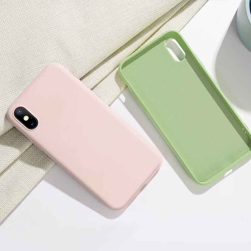 Apple простой противоударный силиконовый чехол для iPhone 6 s/7/8 plus/iPhoneXSmax/XR Deluxe мягкая