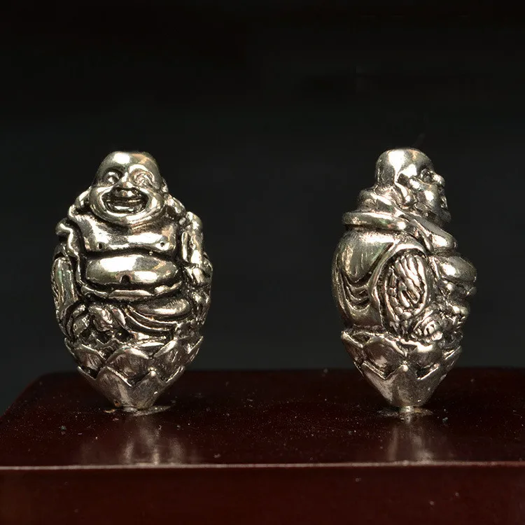 Винтажные металлические шарики в виде Будды 5 шт. бисер с отверстием 2 мм для