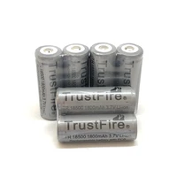 18pcslot trustfire tr 18500 3 7v 1800mah lithium protected with pcb board rechargeable battery with point head for e cigarettes
