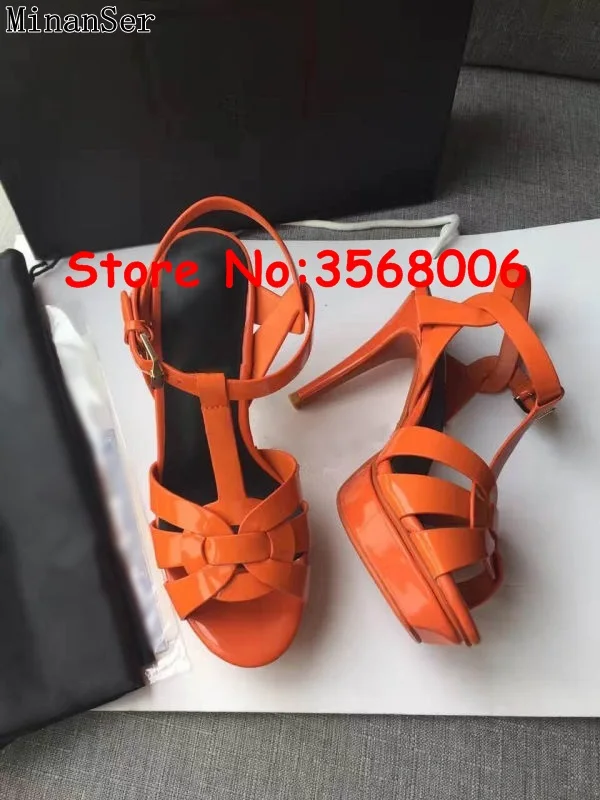 Best-selling Patent Leather Original Women Buckle Strap Sandals Shoes Sexy Wedding Party Dress High Heels Pumps | Обувь