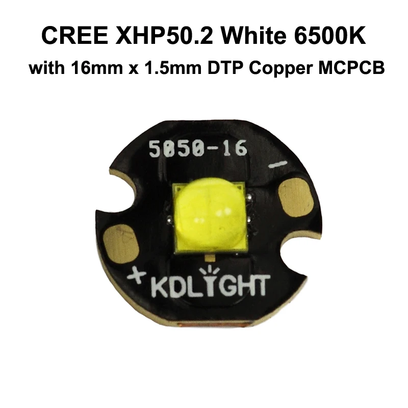 3 в Cree XHP50.2 K2 1A белый 6500K светодиодный эмиттер с 16 мм/20 мм DTP медный MCPCB|Подвесные