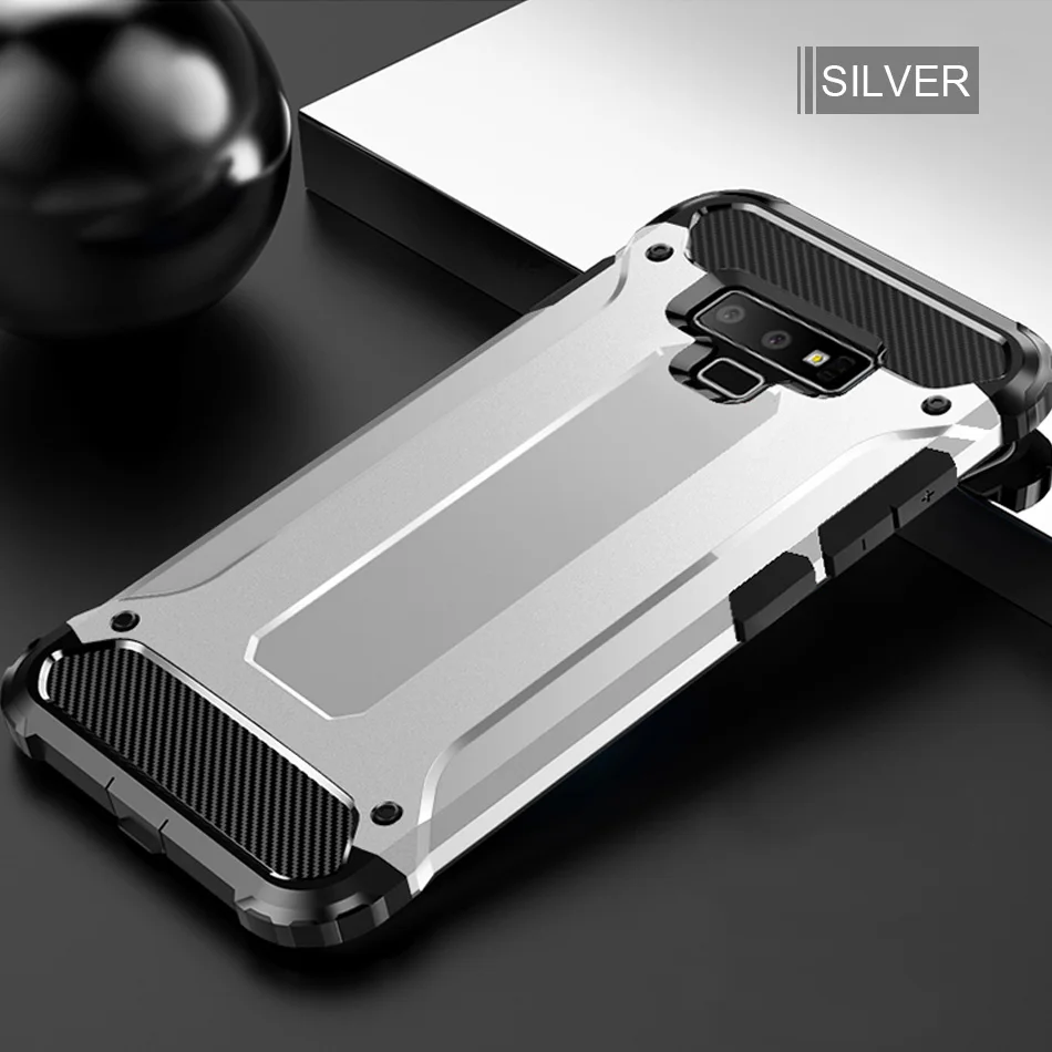 Silver Роскошный защитный чехол-бампер для samsung Galaxy S7 Edge S9 S10 S8 Plus, противоударный чехол-накладка для Note 9 10, силиконовый чехол для телефона - Цвет: Silver