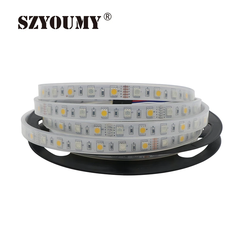 SZYOUMY 5 м RGBW SMD 5050 Светодиодная ленсветильник 12 В постоянного тока 60 светодиодов/м 300