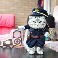 new hot sale cats outfit small dogs puppy pet costume clothes funny suit policeman uniform cosplay costumes cat supplies