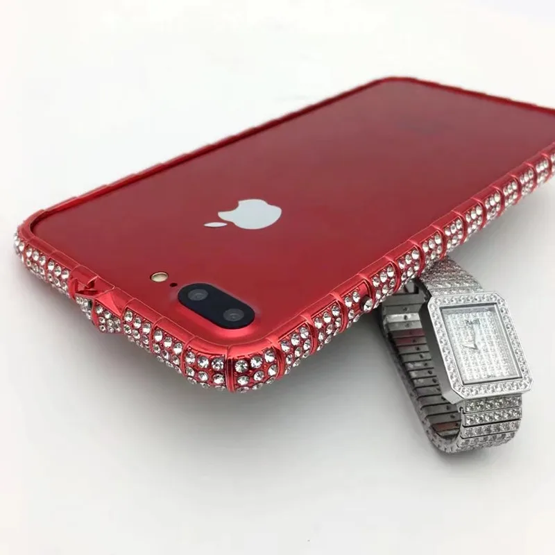 Роскошный Шикарный чехол-бампер с алмазами для Iphone X 8 8Plus 7 7Plus 6S 6Plus чехол