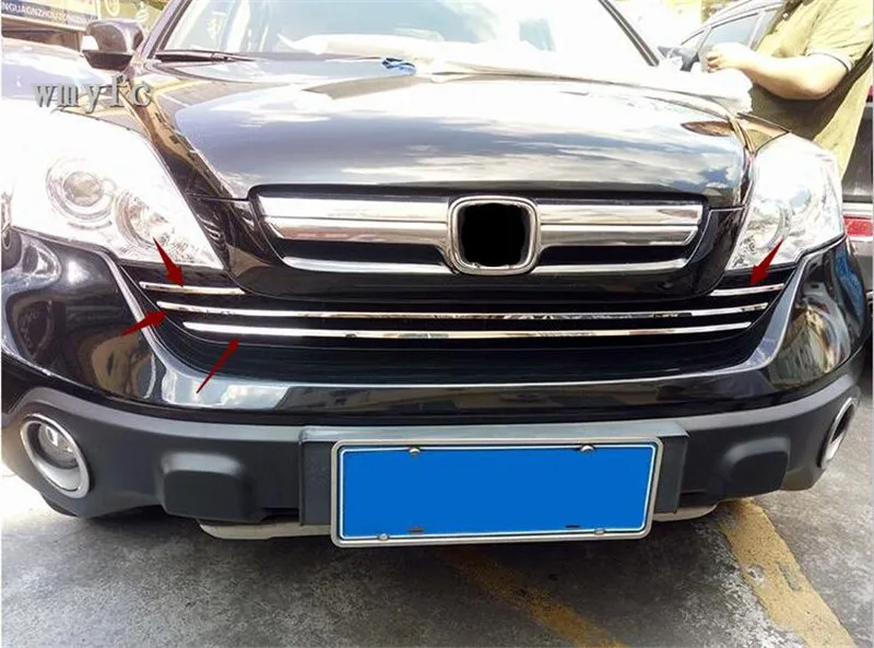 4 предмета в комплекте для Хонда сrv CR V 2007 2008 2009 2010 2011 Высокое качество нержавеющая
