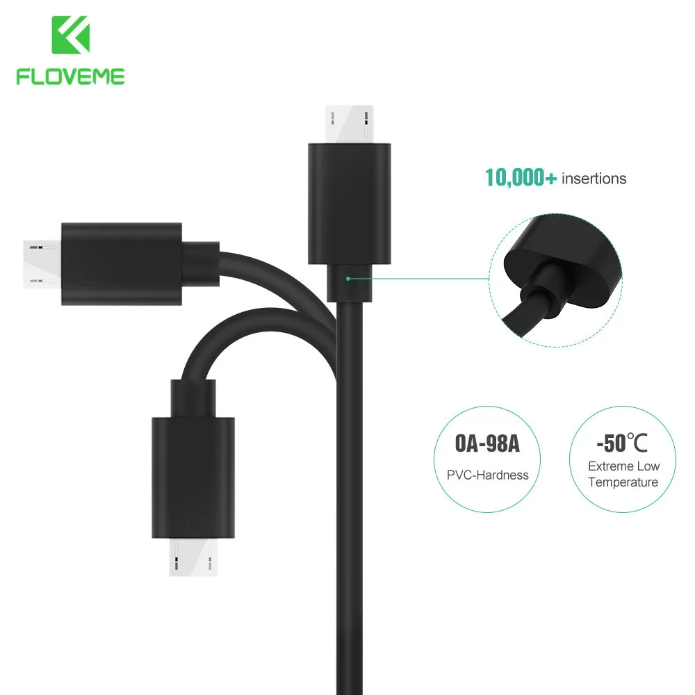 FLOVEME Micro USB кабель 2.4A Быстрая зарядка для Samsung Redmi Note 5 Pro Android мобильный телефон