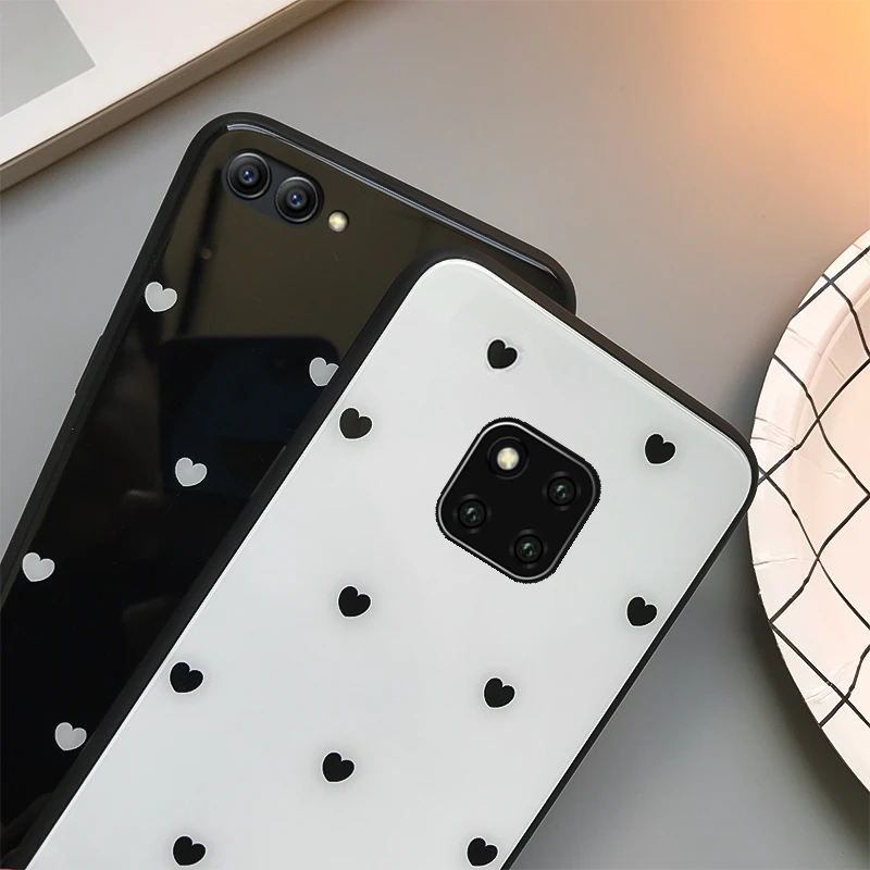 Чехол BONVAN из закаленного стекла для Huawei Mate 30 20 Pro Lite жесткий чехол с любовным