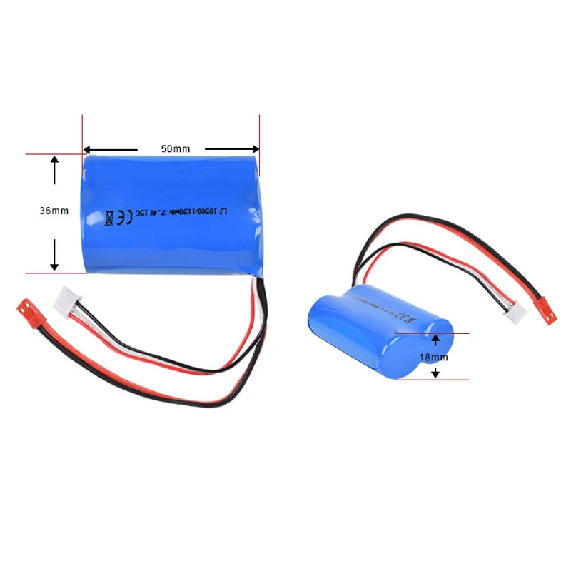 Литий-ионный Аккумулятор 7 4 в 1150 мА · ч 15C 18500 RC HQ827 823 871 T10 T11 T34 игрушки штекер