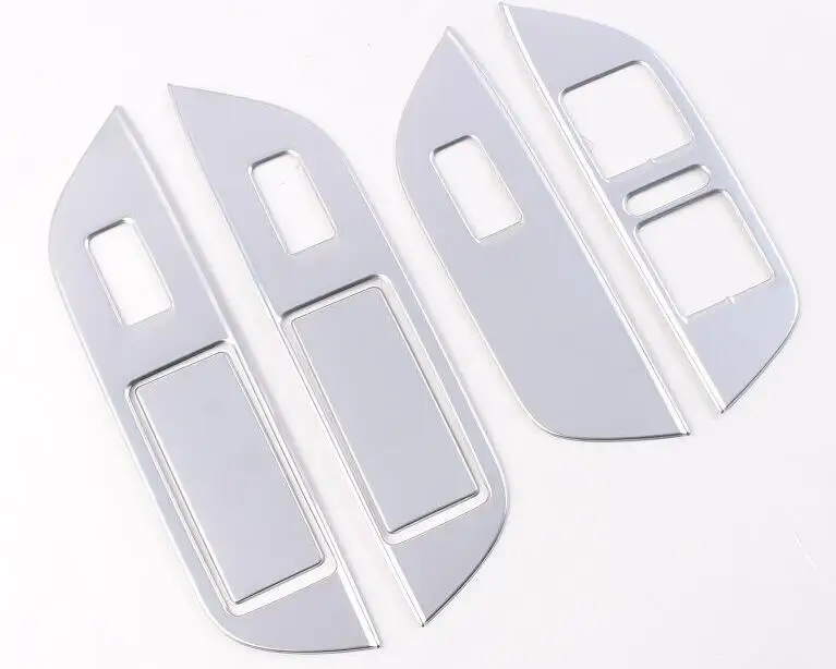 matte silver Для Фольксваген 2011 2012 2013 Touareg нержавеющая сталь переключатель окна автомобиля панель Крышка отделка стикер аксессуары - Название цвета: matte silver