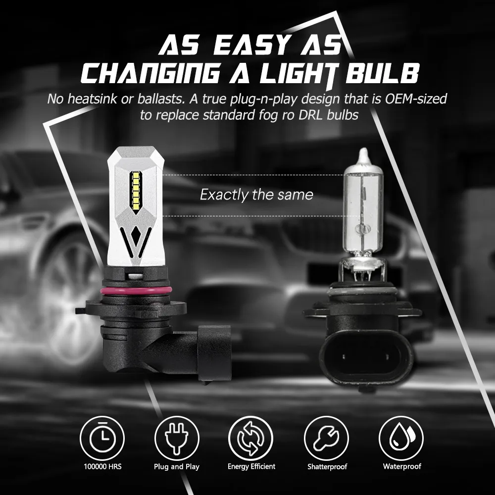 NOVSIGHT 80 Вт Автомобильные противотуманные фары H8 H11 Led HB4 9006 HB3 9005 Противотуманные