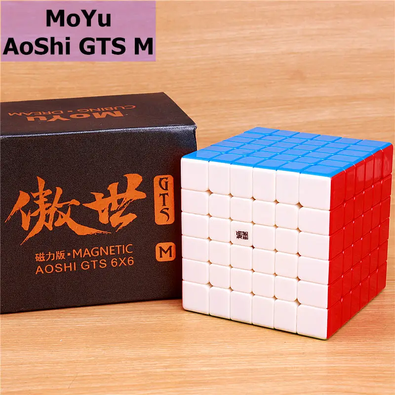 Moyu aoshi gts M 6x6x6 Магнитный магический скоростной куб наклейка менее