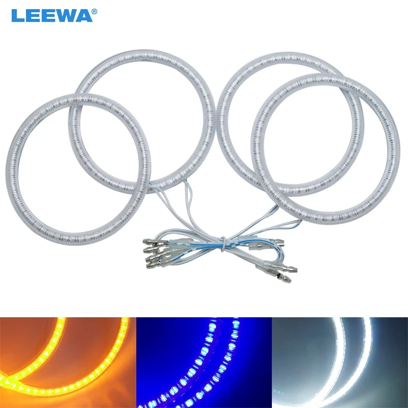 LEEWA 4x100 мм 4 шт./компл. автомобильный SMD СВЕТОДИОДНЫЙ гало кольца ангельские глазки