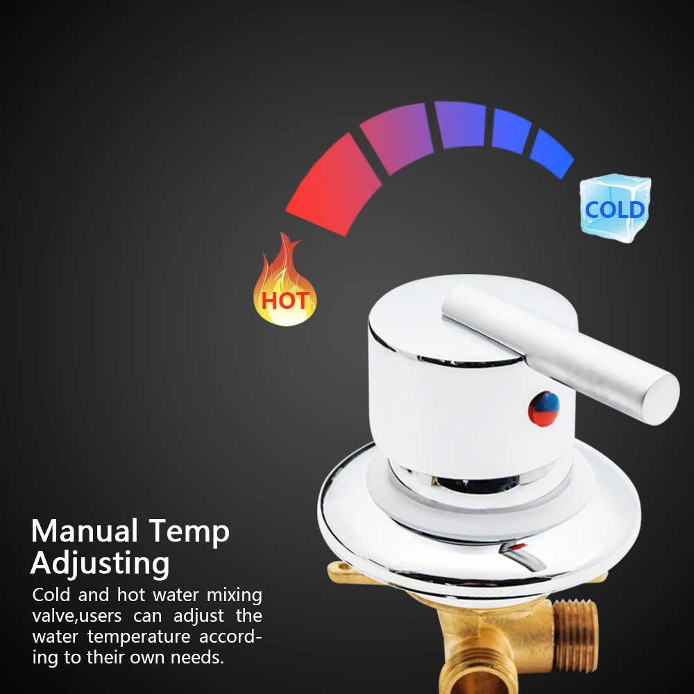 vagsure 1 ways outlet gear screw thread intubation tap cold and hot brass shower faucet mixer diverter bathroom cabin steam free global shipping