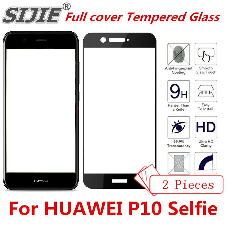 2 шт. полное покрытие закаленное Стекло для HUAWEI P10 selfie экран защитный чехол 9 H
