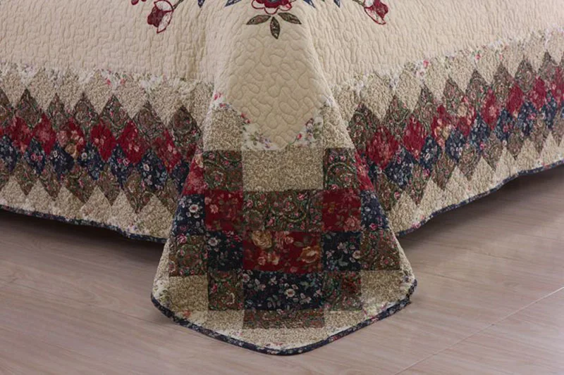 3 шт. хлопковые стеганые одеяла с аппликацией|Одеяла| |