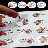 100 pcs stickers thank you self adhesive sealing stickers personalized custom creative pvc stickers