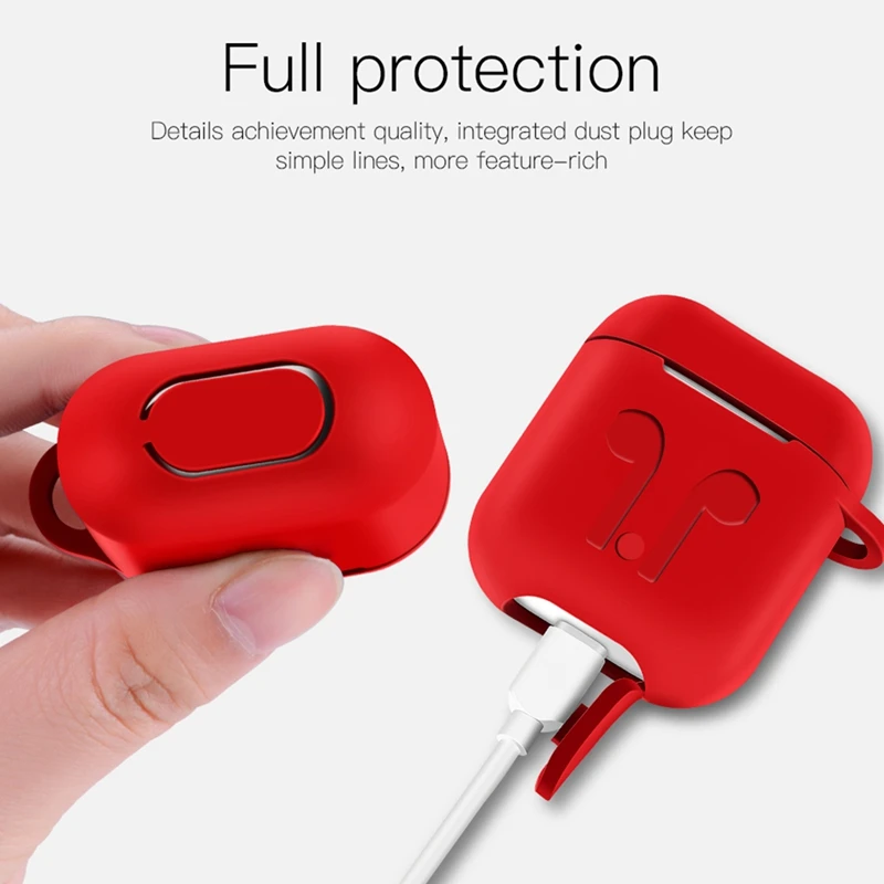 Soft Silicone Case For Airpods Air Pods Shockproof Earphone Protective Cover Waterproof for iphone 7 8 Headset Accessories | Электроника