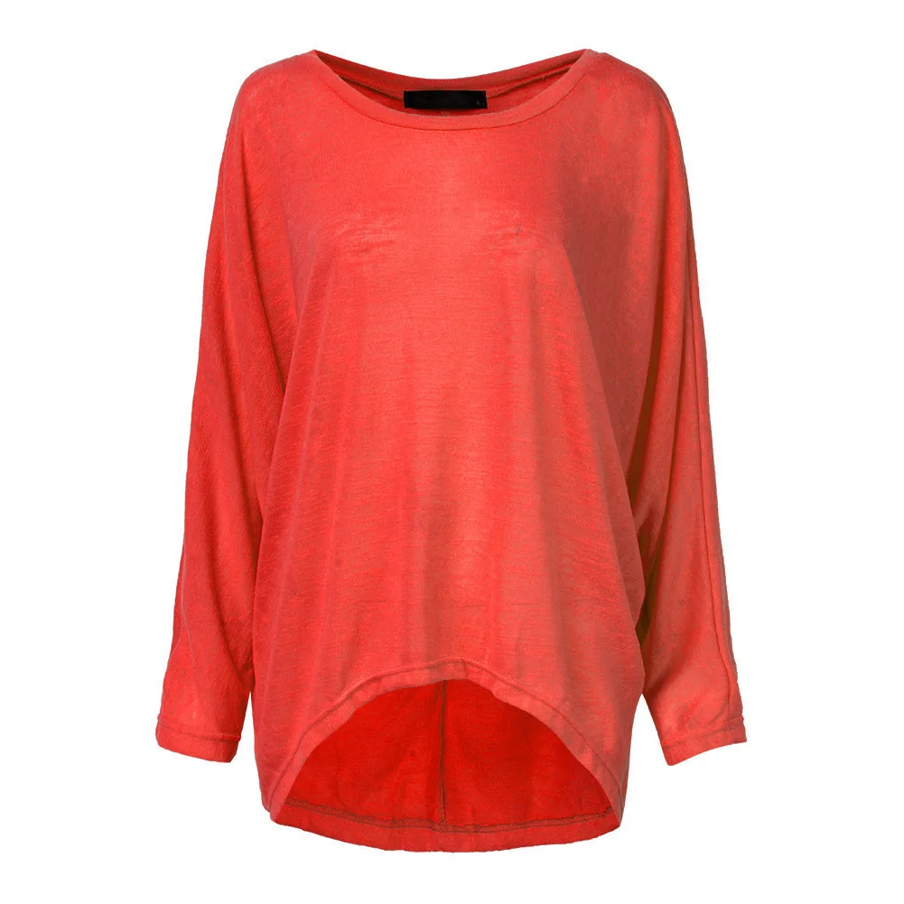 Весенняя футболка XXXL 5XL плюс Размеры Для женщин поверх футболки Размеры Повседневное Свободные Batwing Топы с длинными рукавами женский джемпер пуловер Туника