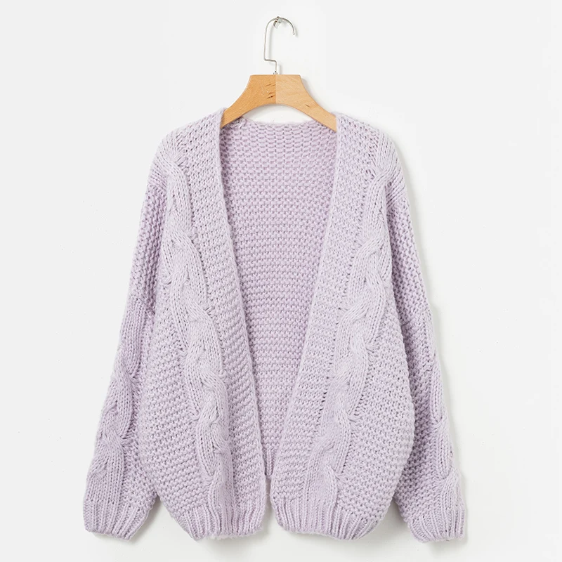 Kostlich 2018 New Arrival Women Solid Color Cardigans Sweater High Quality Full Sleeves Open Stitch Knitted Streetwear |