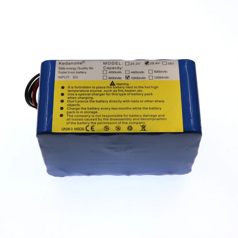2020 Новый 29 4 V 10Ah 7S5P 18650 аккумулятор литий ионный v 10000mAh Электрический велосипед