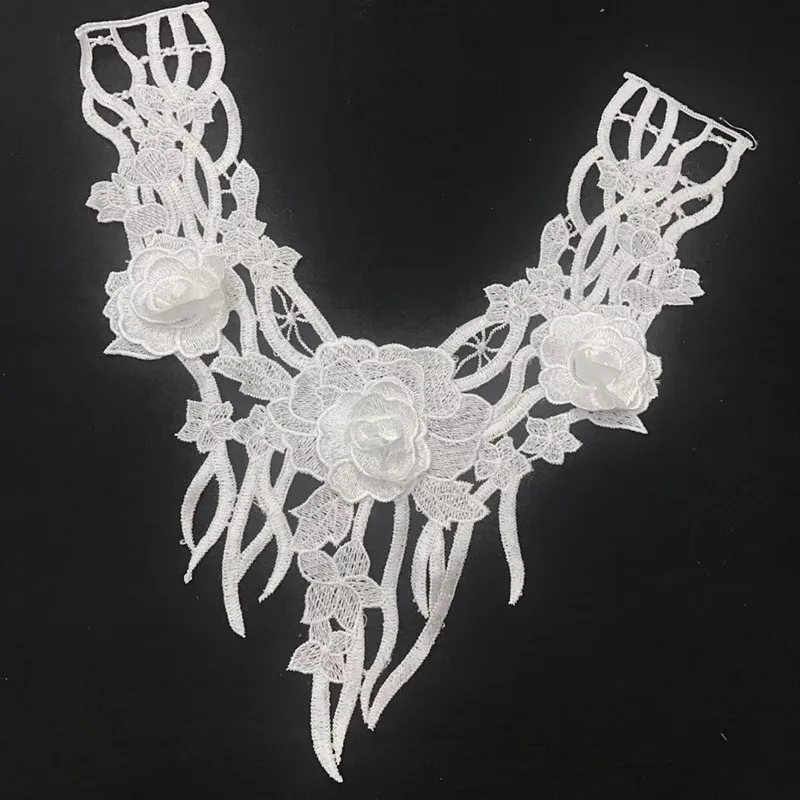 

Common size polyester embroidery guipure collar applique,embroidery decoration collar,XLF171228D