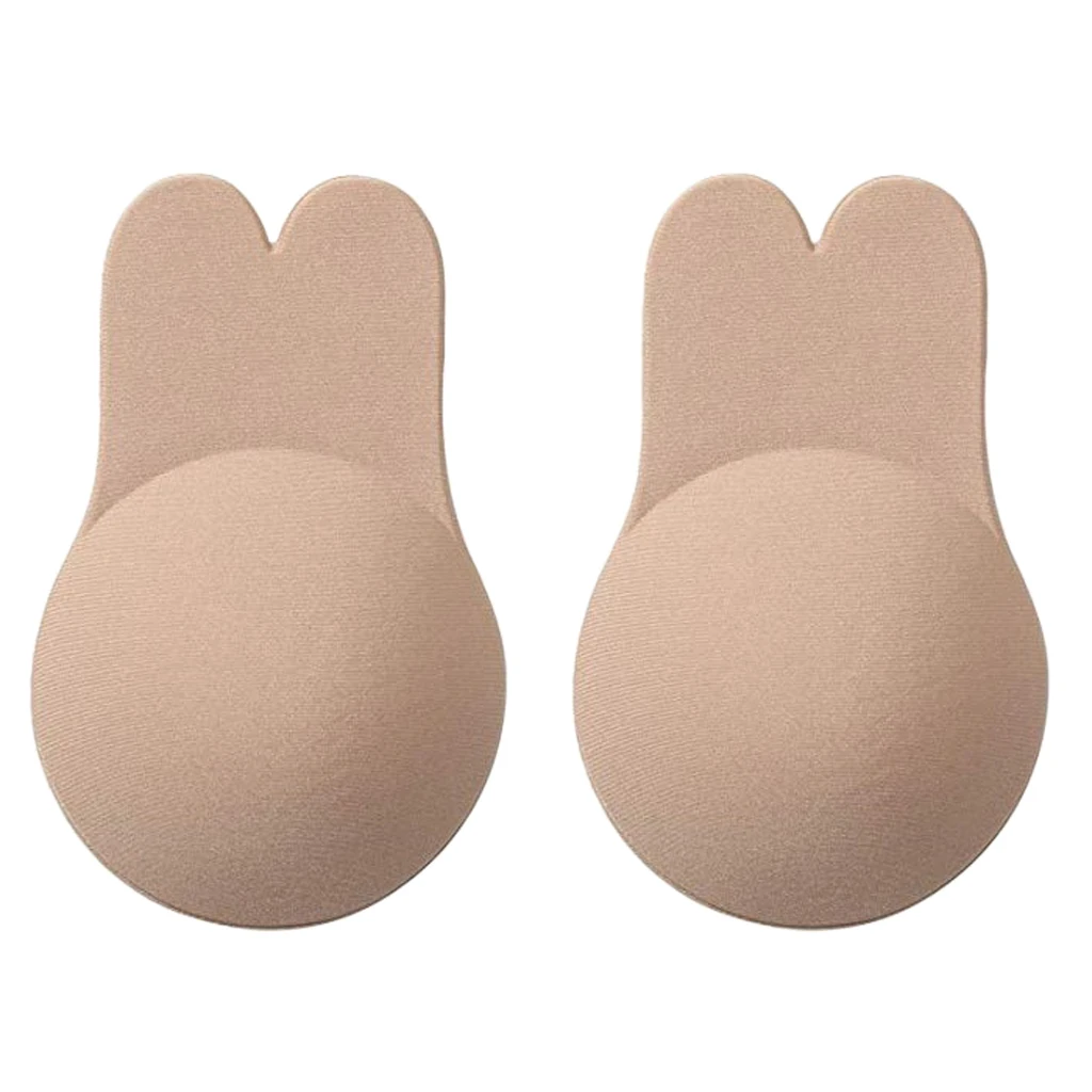 9.5cm Skin 1 Pair Women Nippleless Covers, Breast Lift Tape, Silicone Breast Lift Pasties for Small and Large Breasts - Цвет: 9.5cm Skin