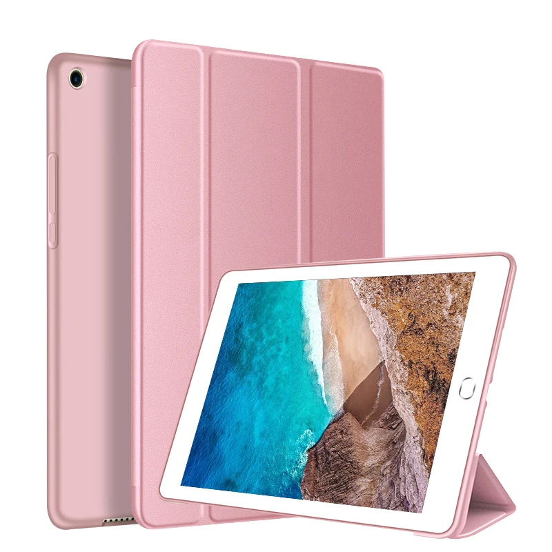 Rose Gold Для Xiaomi Mi Pad 4 Plus Чехол Мягкий ТПУ+ ПУ кожа трехслойный бизнес защитный чехол для Xiaomi Mi Pad 4 Plus 10,1 дюймов - Цвет: Rose Gold