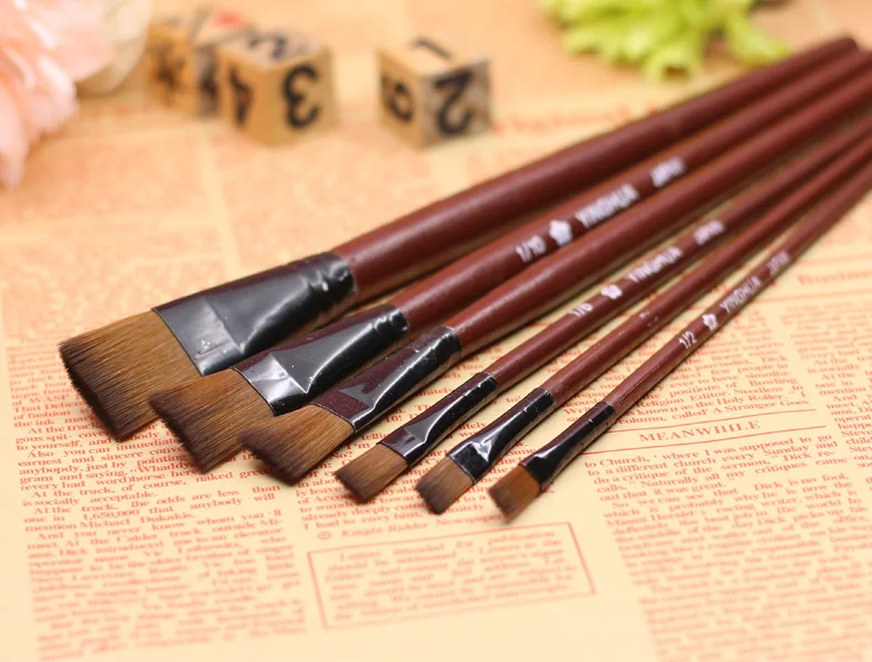Кисти для рисования маслом 6 шт./компл.|watercolor painting brush|art suppliespainting brush |