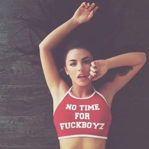 Женский укороченный топ без рукавов BKLD с буквенным принтом NO TIME FOR FUCKBOYZ уличная
