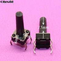 cltgxdd 1pcs 6615mm 4pin smd touch button tact switches 6x6x15 button interruptor micro switch direct plug in selfrest top