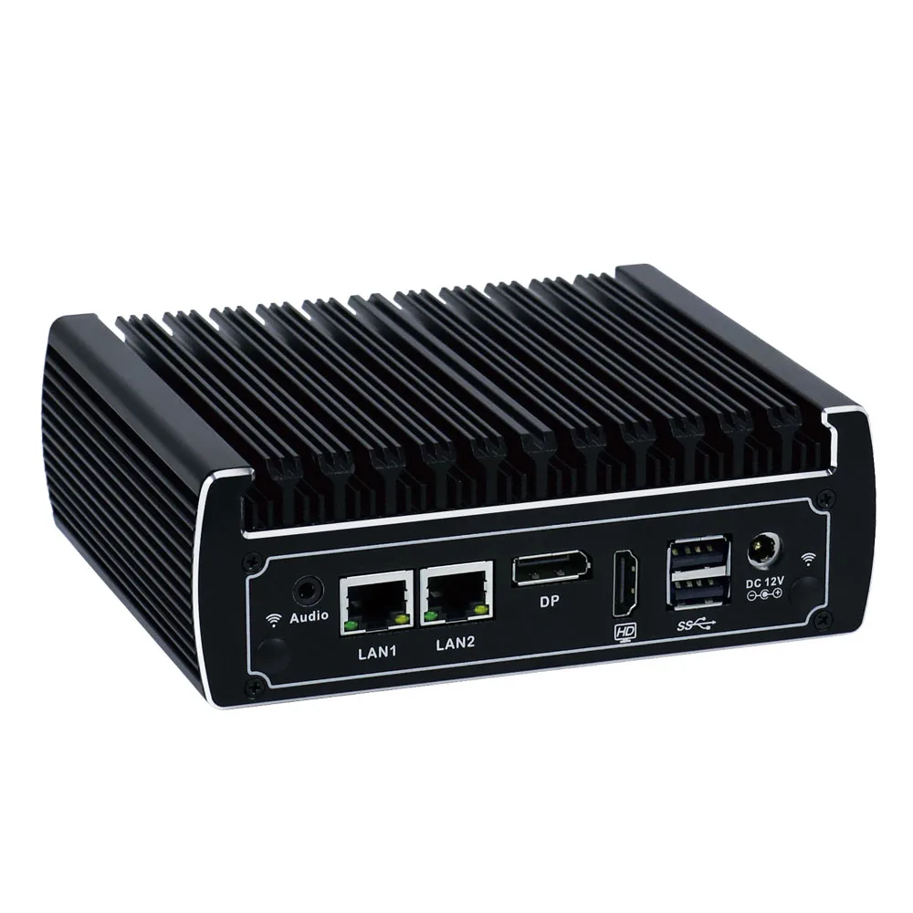 Minisys Безвентиляторный Компьютер linux intel core i5 6200u К 4 к Мини ПК dual nic barebone nvidia шт