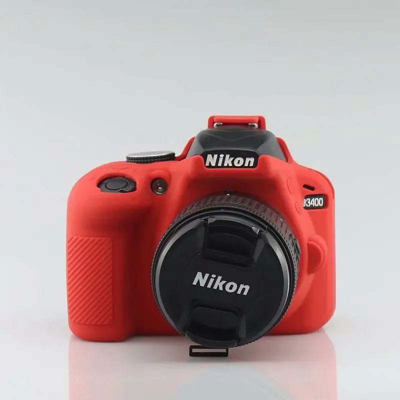 Силиконовый кожаный брони чехол Защита корпуса для Nikon D3400 корпус DSLR только