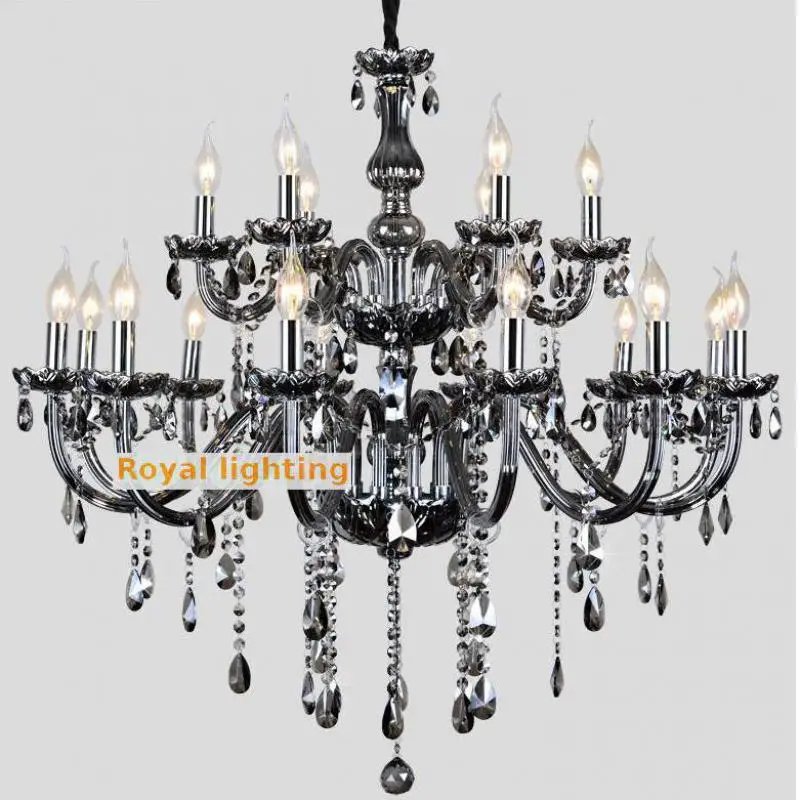 저렴한 살롱 바 블랙 유리 샹들리에 레스토랑 전문 조명 12-18 헤드 펜던트 크리스탈 샹들리에 대형 산업 조명 구매 살롱 바 블랙 유리 샹들리에 레스토랑 전문 조명 12-18 헤드 펜던트 크리스탈 샹들리에 대형 산업 조명
